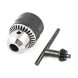 uxcell スパナドリルチャック 金属 ブラック シルバートーン 旋盤加工 1/2 - 20UNFマウント 1個入り