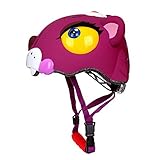 Anyfahison 自転車ヘルメット 子供用 可愛い動物 調整可能 幼児 キッズ 小学生 スケートボードなど適用 スポーツヘルメット (動物)