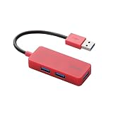エレコム USB3.0 ハブ 3ポート バスパワー レッド U3H-K315BRD