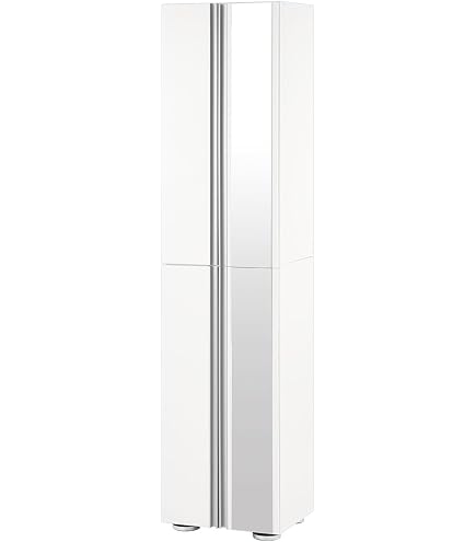 シューズボックス 下駄箱 扉付き ミラー付き 幅29cm 木製　ホワイト Amazon｜ミラー付き シューズラック/下駄箱 【5段 ホワイト】 幅29cm