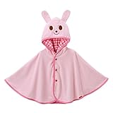 [ミキハウス] MIKIHOUSE お顔がフード♪パイルポンチョ (70cm-90cm) 11-3801-789 ピンク