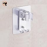 Fealkira Nail Free Handheld Shower Head Holder Shower Adjustable Bracket Wall Mount for Bathroom wit