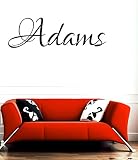 Adams Family Name Last Name女の子名前またはBoy名前部屋名前壁引用アートビニールデカールステッカー