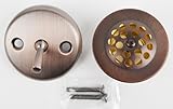 浴槽Tub交換用排水トリムキット – アンティーク銅仕上げ、ベネチアブロンズ、Tripレバータイプ、by Plumb USA