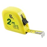 uxcell 巻き尺　巻尺　巻ルーラ　プラスチックスチール　イエロー　2M