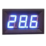 Wangxin 防水DC デジタル電圧メータ ボルトメーターデジタル 数字表示 3.5V-30.0V
