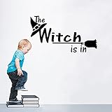 smartcoco DIYクリエイティブBats and魔女壁ステッカーVivid壁デカール子供部屋リビングルームベッドルームハロウィン装飾85 x 51 cm ブラック