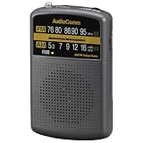 オーム電機 AudioComm AM/FMポケットラジオ グレー RAD-P135N-H 03-5532 OHM