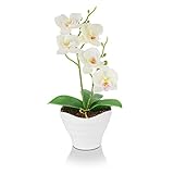 観葉植物 フェイクフラワー 、胡蝶蘭、インテリアにあわせやすい人工植物、インテリア 雑貨、造花、バスルーム、事務室、リビング、窓際の飾りとしても、親友への贈り物としても適する