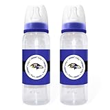 Baby Fanatic Baltmore Ravens Baby Bottles - set of 2 by Baby Fanatic