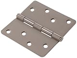 The Hillman Group 852810 4 Stainless Steel Residential Door Hinge - 5/8 Round Corner - Removable Pin