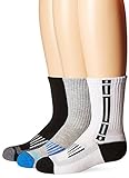 Jefferies Socks Little Sport Tech Crew Half Cushion 3 Pair Pack Boy Multi Medium [並行輸入品]