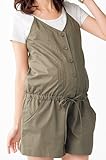 【 アウトレット 】 Angeliebe エンジェリーベ マタニティ コンビネゾン 妊婦服 産前 産後 パンツ ズボン L カーキ