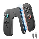 JSAUX 充電グリップ Switch 2に対応 ジョイコン2充電グリップ V字型 プレイしながら充電可能・JoyCon 2アクセサリ・充電式コントローラーホルダー・マグネット式固定・充電指示LED付・USB Cケーブル付 ※本製品は電池を内蔵しておらず USB給電が必要です