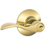 Schlage f51 aアクセントKeyedエントリロックCキー溝with 16211ラッチ10063 Strike Lifetime真鍮仕上げ