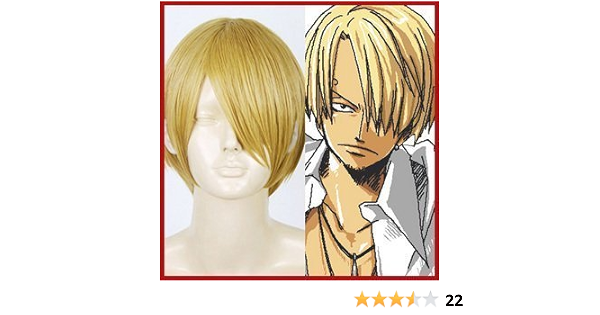 Amazon ワンピース サンジ ウィッグ ヘアネット付き コスチューム用小物 金色 30cm コスプレ 仮装 通販