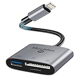 [2023 MFi正規認証品] Muchfox iPhone SD カードリーダー 3 in 1 Lightning USB 3.0 OTGカメラアダプタ SD/Micro SDカードリーダー接続 写真/ビデオ双方向データ高速転送 iPhone/iPad対応SD/SDHC/SDXC/カメラカードリーダー/Uディスク/写真/ビデオ/資料/きます アプリ不要プラグ＆プレイ