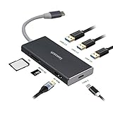 USB Type C ハブ 7in1 USB C ハブ ウルトラスリム USB C ドッキングステーション 4K HDMI出力 PD 充電対応 USB3.0 ハブ SD/Micro SD カードリーダー マイクロ タイプC HDMI 変換 アダプタ MacBook MacBook Pro/ChromeBook対応