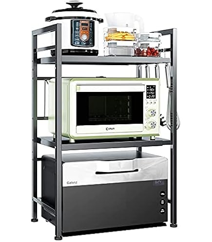 Amazon｜CZLZY レンジ上ラック 3段 キッチンラック 伸縮 幅36～62cm