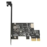 Acogedor PCIE to USB 3.2 拡張カード、高速ブラック 5Gbps PCIE X1 to Type E カード、デスクトップフロント Type C 用 (PCIE X1からUSB3.2へ)