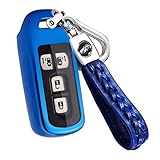 N-BOX キーケース ホンダ スマートキーケース キーカバー N-BOX NBOX N-ONE N-WGN N-ワゴン NBOXカスタム N-VAN JF1 JF2 JF3 JF4リモコンケース nbox TPU キーホルダー カバー リモコンケース (青)