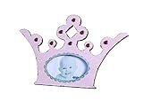 Mud Pie Distressed Wood Crown Frame Pink 3 x 5 [並行輸入品]