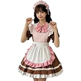 [AOTYP] メイド服 メイドコスプレ コンカフェ 猫爪 ネコ娘 可愛い ショート丈 メイドコスチューム ハロウィン仮装 メンズ 妹系メイド 大きいリボン セット 一式 こすぷれ イベント パーティー 大人 女装 大きいサイズ ハロウィン 学園祭 撮影 オタクダンス ブラウン XL