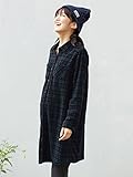 Angeliebe エンジェリーベ マタニティ ワンピース 授乳しやすい あったか もこもこ 裏ボア ボンディング チェック シャツ ワンピ 妊婦服 産前 産後 長袖 L グリーン 22095 220