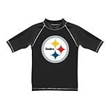 NFL Pittsburgh Steelers Boy 's Licensed Rashguard Top ブラック