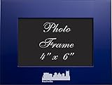 Nashville, Tennessee-4x6 Brushed Metal Picture Frame-Blue by LXG, Inc.