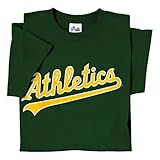 Oakland A 's (陸上競技) (大人用XL ) 100 %コットンクルーネックMLB公式ライセンス商品MajesticメジャーリーグレプリカTシャツジャージー