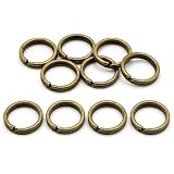 クラフトパーツ屋 二重リング 12mm アンティークゴールド 10個 キーホルダー 金具 キーリング レザークラフト ハンドメイド 二重カン ストラップ