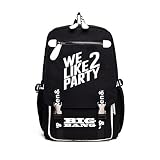韓流グッズ BIGBANG MADE WE LIKE2 PARTY ビッグバン VIP GD TOP SOL VI D-LITE ファッション 10周年記念 可愛 バッグ リュックサック (ブラック)