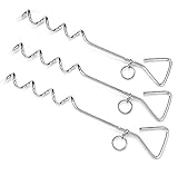 STK 係留ステッキ 犬用 係留用ペグ スパイラルステッキ リード 固定 埋め込み お出かけ (8.0mm*45cm, 1本セット)