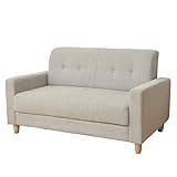 山善(YAMAZEN) カジュアルソファー(幅134)2人掛け ベージュ KDS-135(BE)