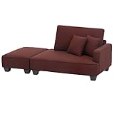 ソファ 2人掛け ロータイプ あぐら クッション付き 幅110×奥行80×高さ68cm ブラウン 34139