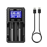 XTAR VX2 PRO KT 多機能バッテリー充電器 単3単4 1.5Vリチウムとニッケル水素電池 3.2V LiFePO4/3.6V/3.7V Li-ion 10340~32650 18650 20700 21700電池に対応【内部抵抗測定】【容量測定】【リフレッシュ機能】【バッテリ長期保管機能】