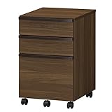 白井産業【SHIRAI】サイドワゴン キャスター付き セパルテック ダークブラウン 幅約41cm  高さ約61cm SEP-6040WDK