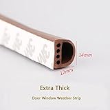 loobani Extra丈夫な自己粘着EPDMドアおよびWindows Draught Excluder FoamシールストリップSoundproofingコリジョン回避ゴムウェザーストリップ( D