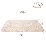 防水ベッドパッド、マットレスとシートソーカーパッドプロテクター、ベビー変更マット洗濯可能Bedwetting &失禁、吸収性バリアPrevents毛布子供大人 Large-P2 ブラウン