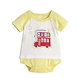 【MINI MAM】 綿 半袖 見せかけ ロンパース 女の子 男の子 男女兼用 ベビー 赤ちゃん 80㎝ 桃色 緑色 黄色 青 夏服 カバーオール 夏服 (イエロー)