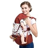 赤ちゃんの腰のベンチ、赤ちゃんスリング調整可能な多機能腰のベンチの肩のバックベルト四季ユニバーサル赤ちゃんは、バッグを保持するフロントスツール,Red