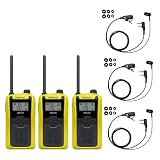 KENWOOD 特定小電力トランシーバー UBZ-LU20+対応イヤホンマイク K012H セット(イエロー, 3台セット)