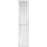 Vantage 0114067123 14X67 Louver Arch Shutter/Pair 123, White [並行輸入品]