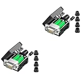 PENGLIN 1個 D-SUB 9ピンコネクタ メス 金属ハウジング 薄型 DB9 ブレイクアウトボード はんだ不要コネクタ RS232 D-SUBシリアル 9ピンポート シリアル変換アダプタ 端子台付基板 コネクタ