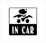 ノーブランド 白 赤ちゃん IN CAR 自動車用 ステッカー 赤ちゃんが乗ってます シール