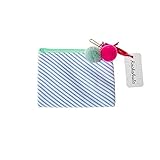 G692Bストライプミニポーチ/ブルー