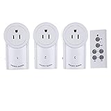 Votabell ワイヤレス リモコン コンセント 110V 家庭用 USプラグ 電源タップ スマートコンセント 無線リモコン付き （3台セット）