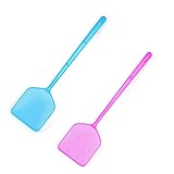 OUNONA ハエたたき ハエポイ プラスチック ポータブル バグ虫飛ぶ害虫蚊ハエたたきキラー コントロール 2ピース（ランダムカラー）