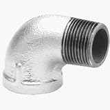 Anvil 8700127700, Malleable Iron Pipe Fitting, 90 Degree Street Elbow, 3/8" NPT Male x NPT Female, G